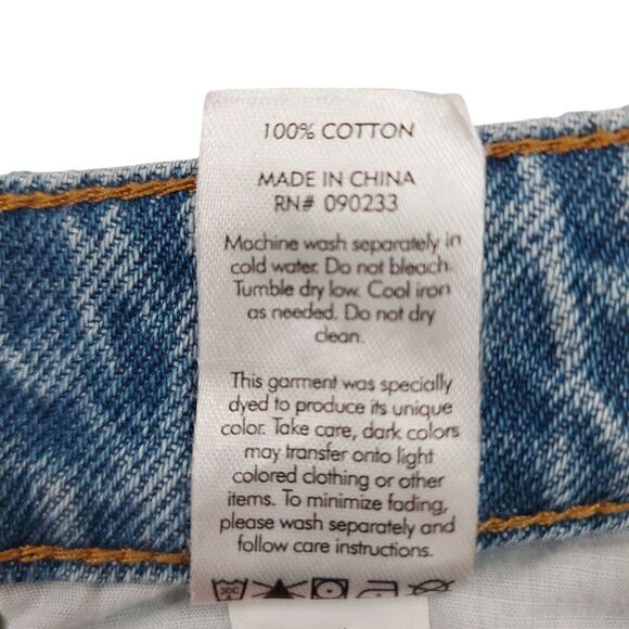 Pacsun Mom Jean Womens 26 Blue Medium Wash Denim Tapered Casual High Rise Cotton - Picture 10 of 10
